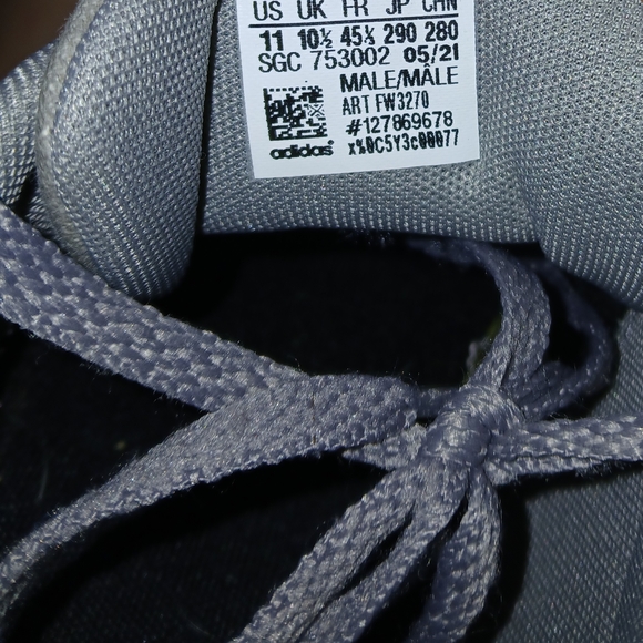 Adidas Daily 3.0 Gray/Black Mens 11 - Picture 3 of 5